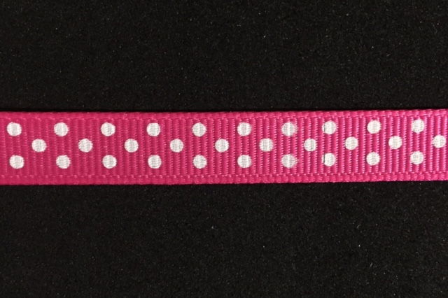 3/8" Hot Pink Dotty Ribbon
